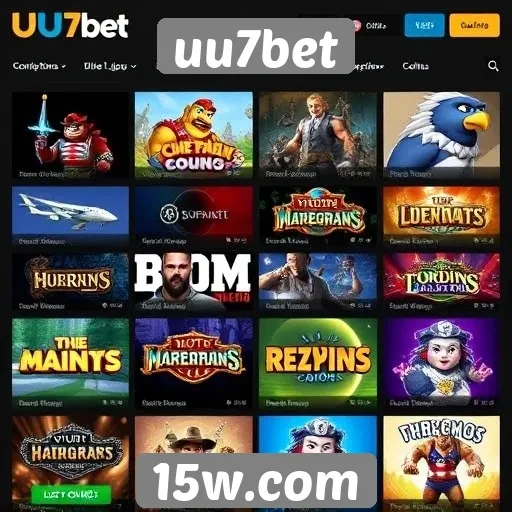 Variedade de jogos disponíveis no uu7bet